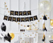 Picture of HAPPY BIRTHDAY BLACK & GOLD BANNER 2.5M